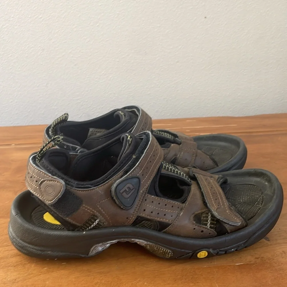 Footjoy Golf Sandals Leather Open Toe Soft Spike Golf Shoes Size 10